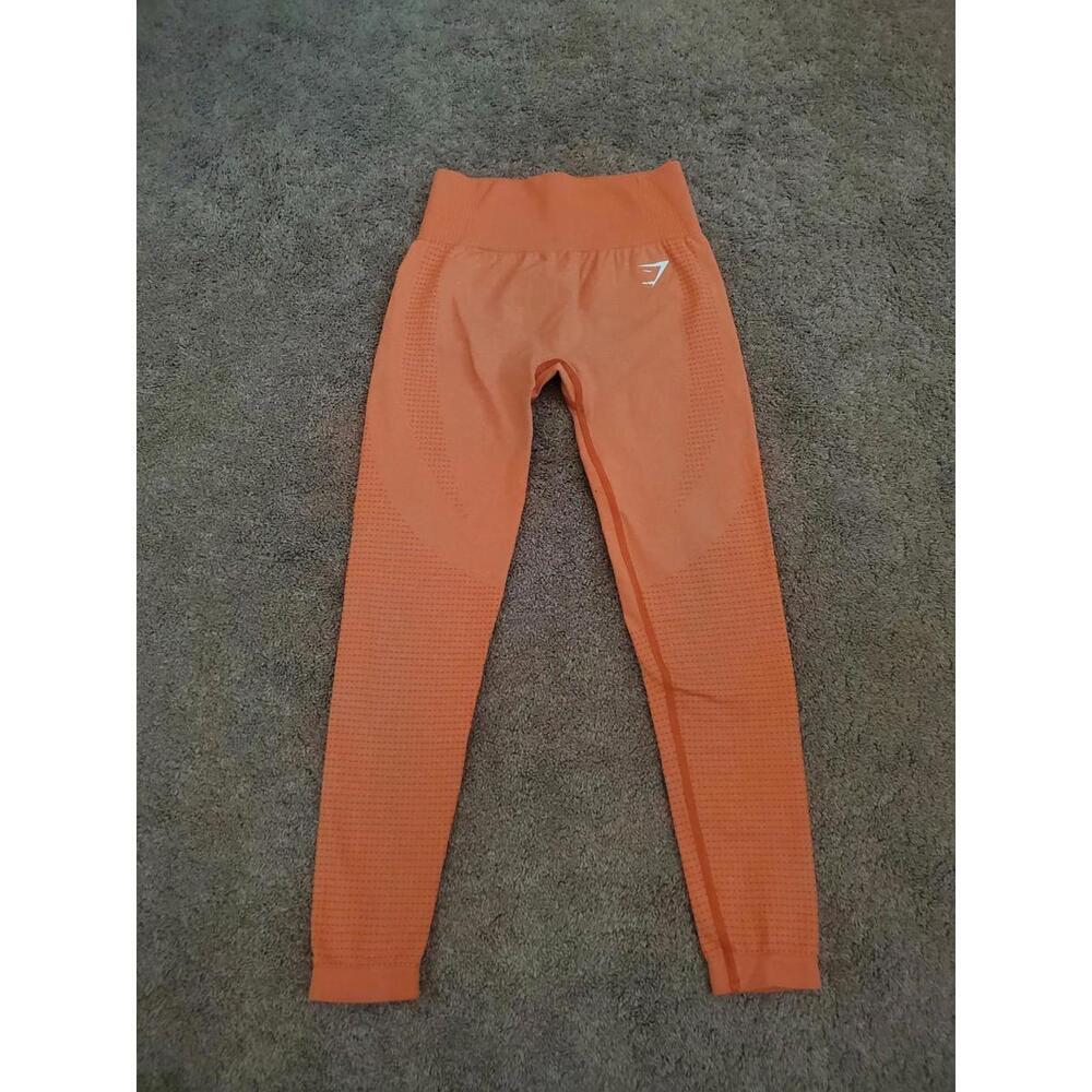 Gymshark Leggings Womens Small High Rise Seamless Vital Orange Gym Lifting